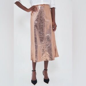 Tuckernuck India Hicks London Gold Metallic Skirt size 0